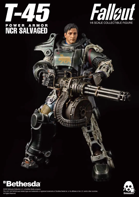 3A ThreeZero Bethesda Fallout 1/6 T-45 NCR Salvaged Power Armor