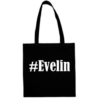 Tasche Beutel Baumwolltasche #Evelin Hashtag Einkaufstasche Schulbeutel Turnbeut