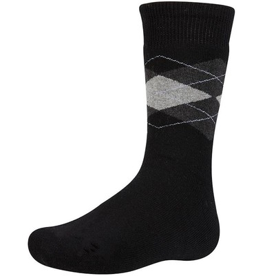 Ysabel Mora 2er Pack Jungen Thermosocken Strümpfe Socken gemustert schwarz grau