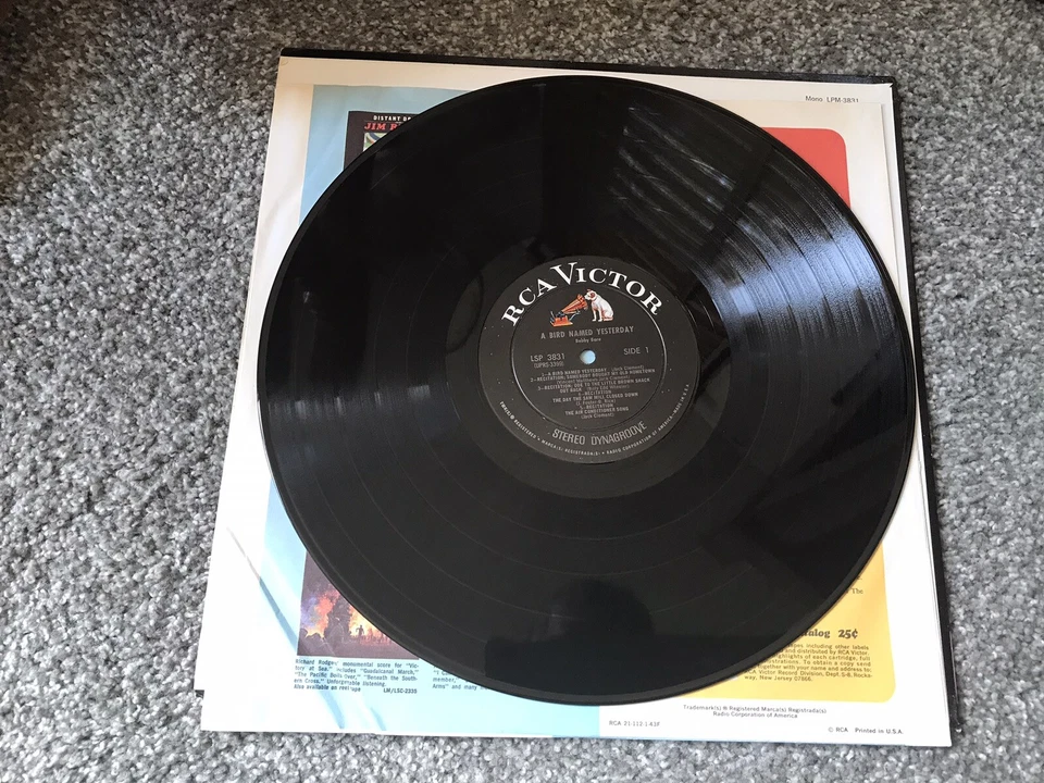 Bobby Bare Lp A Bird Named Yesterday 1967 LSP-3831 RCA Victor Dynagroove VG Cond - Image 4 of 4