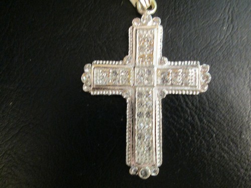 Hip Hop Silver CZ Cross Pendants, Various, New - Bild 5 von 5