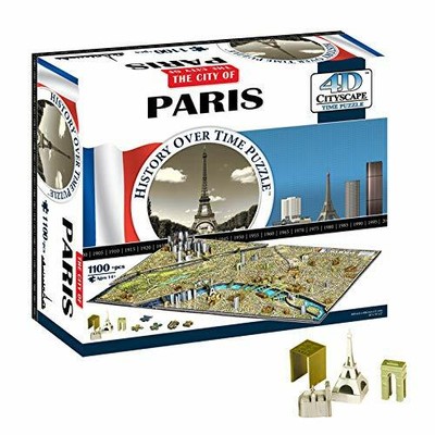 4D Paris Skyline Time Puzzle Includes Storage Bag (662670190919)