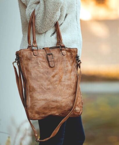 Bed/Stu Mildred Tan DD Tote Bag Missing The Crossbody Strap - Picture 3 of 24