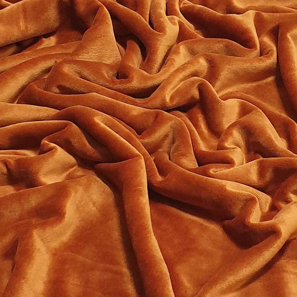 Soft Cotton Modal Velour Stretch Velvet Fabric Pants Blazer Hoddie Bedding 60"W - Image 3 of 4