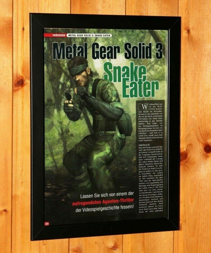 Metal Gear Solid 3 Snake Eater PS2 Xbox Promo Poster Ad Art Print