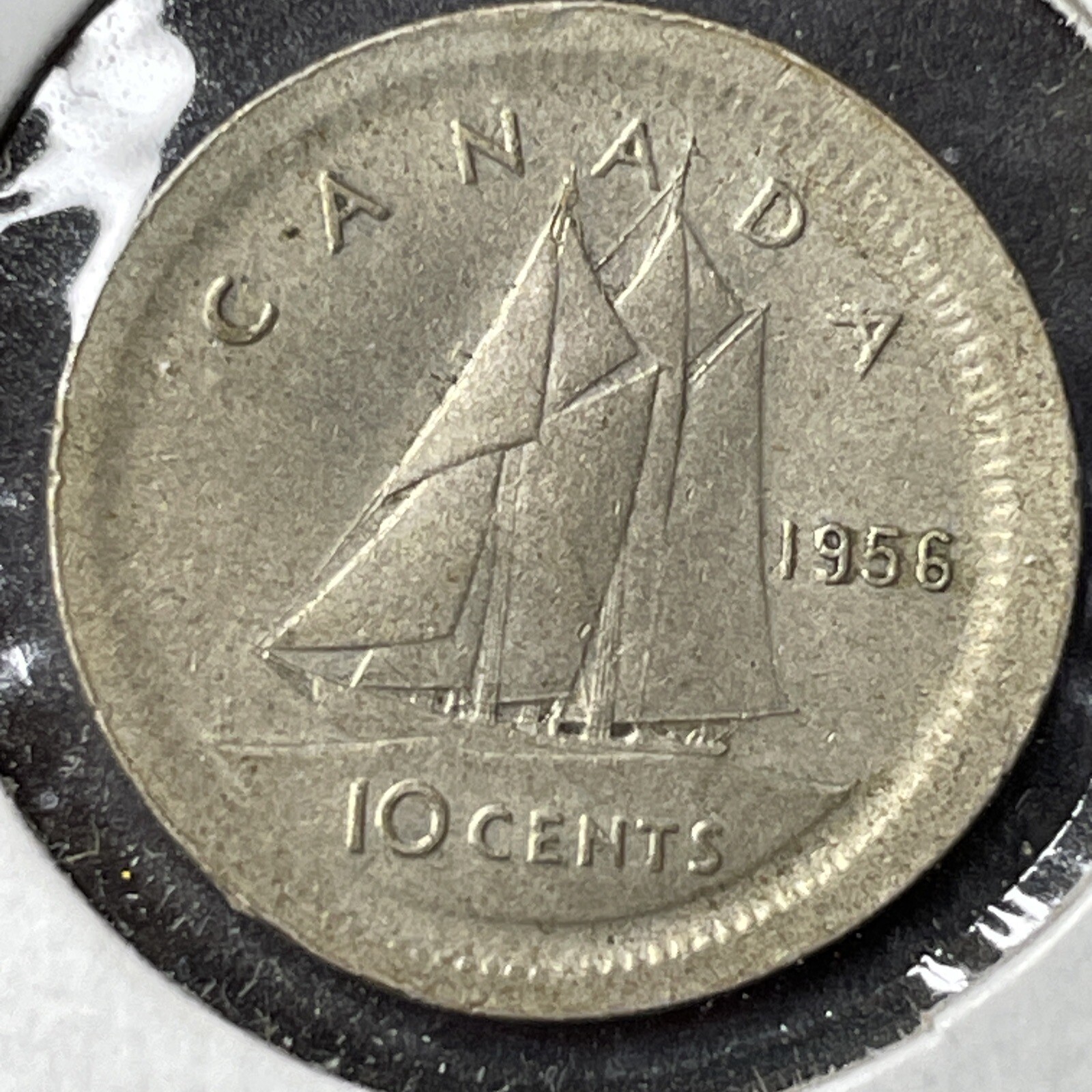 Vintage 1956 Canada 10 Cent Silver Struck On Foreign Planchet Dime Coin Canadian eBay