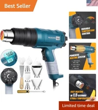Comprehensive 1500W Heat Gun with Digital Control & 10 Multi-Purpose Attachments