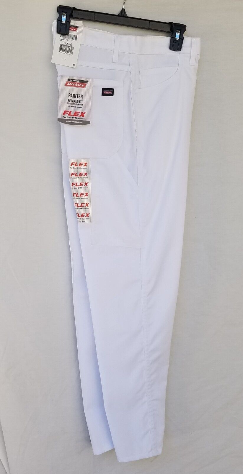 New Men's Dickies Painter Pants Relaxed Fit with Flex EU308WH White