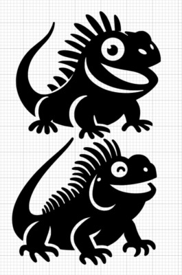 Happy Iguana Car Vinyl Decal Lizard Reptile Tropical Snake Amazon Florida Desert