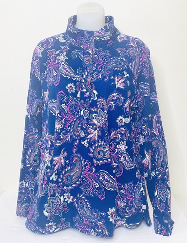 T by Talbots Half Snap Pullover Oberteil Gr. M Sonnenschutz UPF 50+ Urlaub Taschen