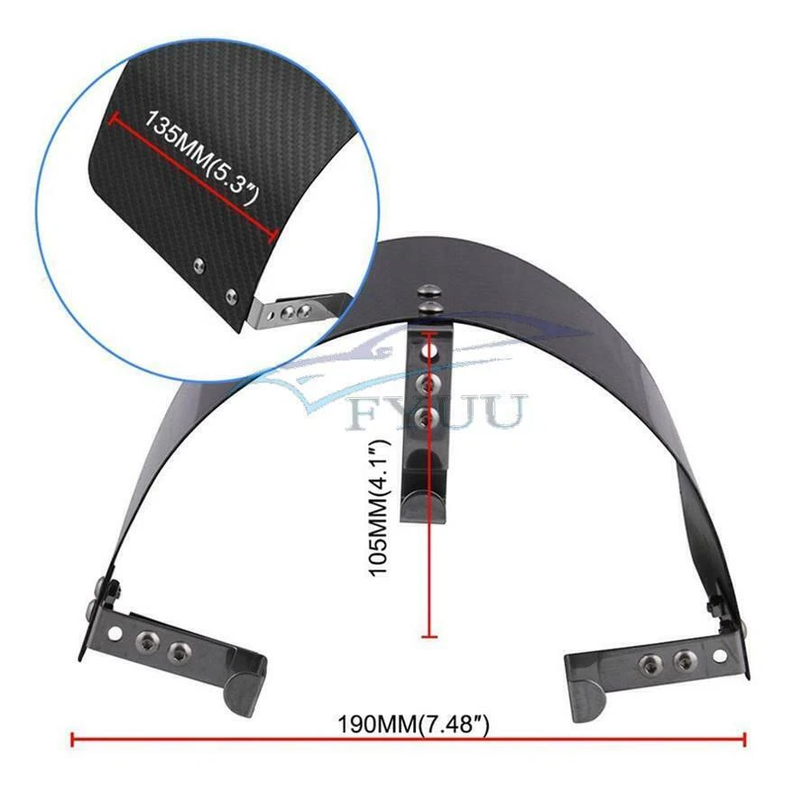 Cubierta de filtro de admisión de aire frío de acero inoxidable estilo fibra de carbono protector térmico Foto 4 de 4