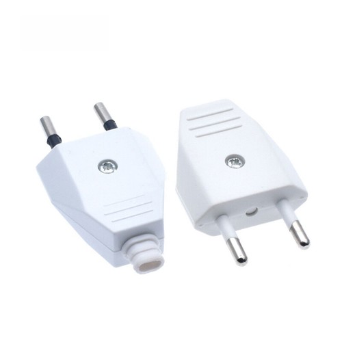 2 Pin EU European US Male Plug AC Electrical Socket Adapter 250V Replacement - Afbeelding 14 van 14