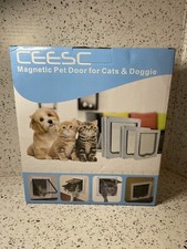 CEESC Magnetic Pet Door for Cats and Dogs XL White - New