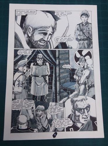 1986 Aircel Comics SAMURAI #2 Seite 4 Barry Blair - BAD GUYS Original Comic Art