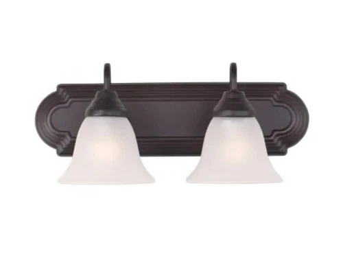 Two Light Bath Vanity, Oil Rubbed Bronze By Maxim From The Essentials Collection - Picture 2 of 2