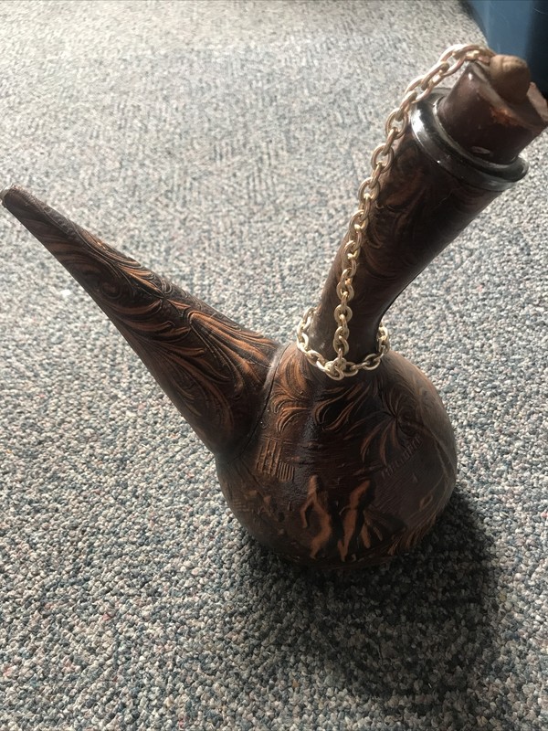 Vintage Leather Cover Wine Bottle Decanter Mallorca