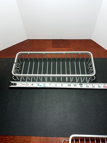 Storage Organizer Shelf, 2Pc Wall Mounted Shower/counter Caddy Basket with Hooks - Picture 4 of 11
