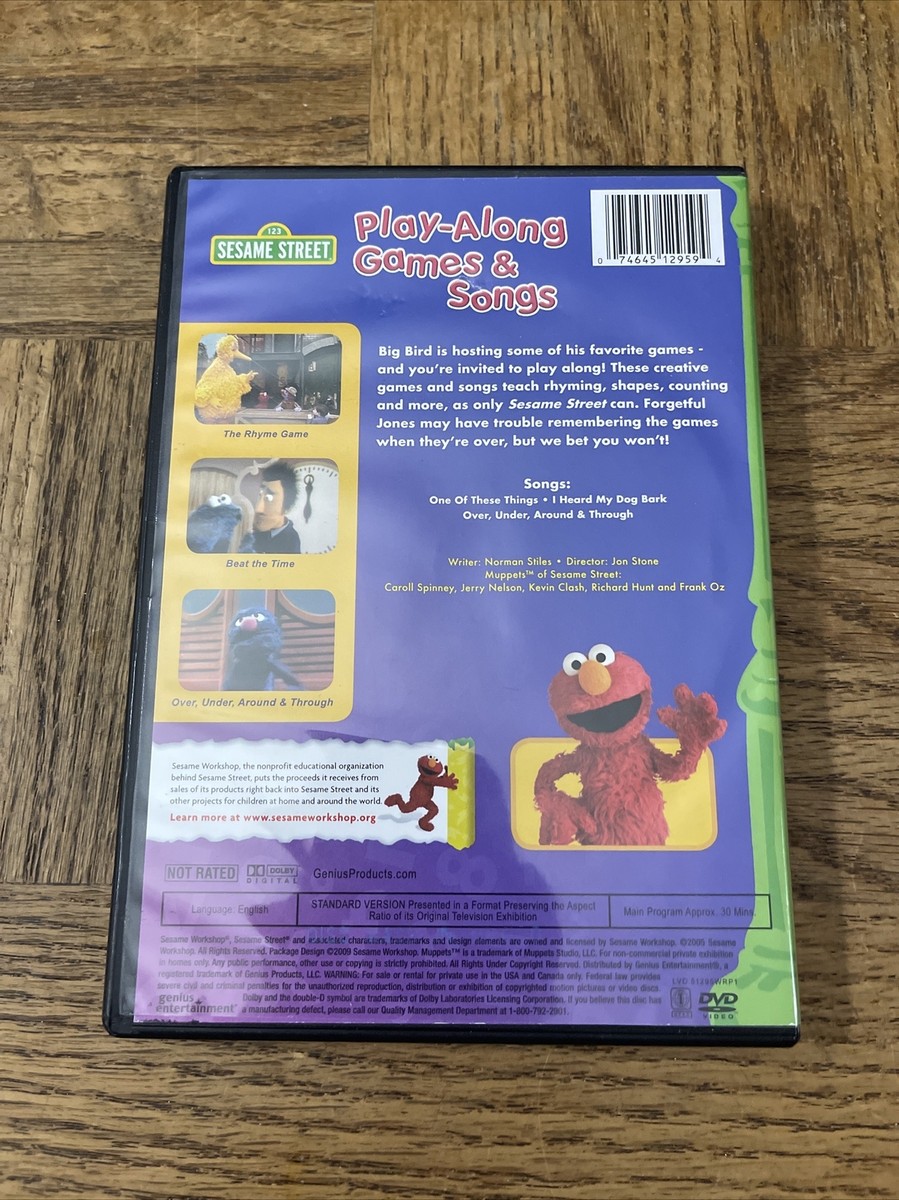 Sesame Street Play Along Games And Songs DVD 74645129594| eBay