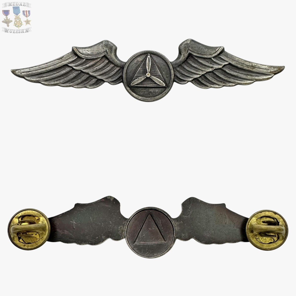 COLD WAR CIVIL AIR PATROL WINGS 3-1/4” SIZE BADGE