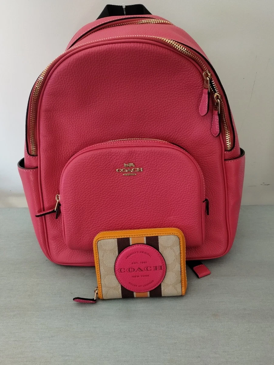 Coach Court Backpack Coral Pink 5666 IMFUS