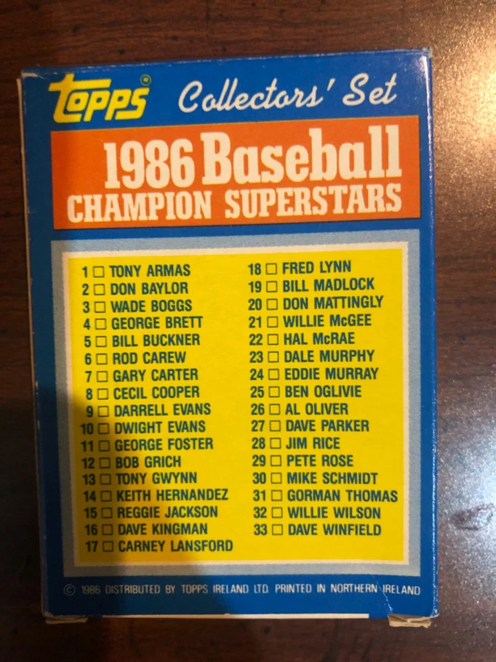 1986 Topps Woolworth Baseball Champion Superstars Complete Set NIB 33 Cards - Image 2 of 2