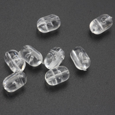 100pcs Transparent Fishing cross beads plastic Clear Double Pearl Drill Beads 