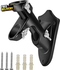 Flag Pole Holder 2 Position Aluminum Alloy Bracket for 1 Inner Dia Pole 3 Fixing