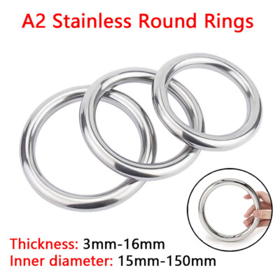 O Ring in metallo liscio saldato A2 anelli in acciaio inox 3 O Ring in metallo liscio saldato A2 anelli in acciaio inox 3