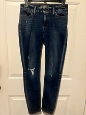 Lucky Brand Sasha Super Skinny Jeans Women's Size 2/26 Blue Low Rise Distressed