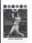 2008 Topps Baseball Chrome Alex Gordon Kansas City Royals #107 NRMT