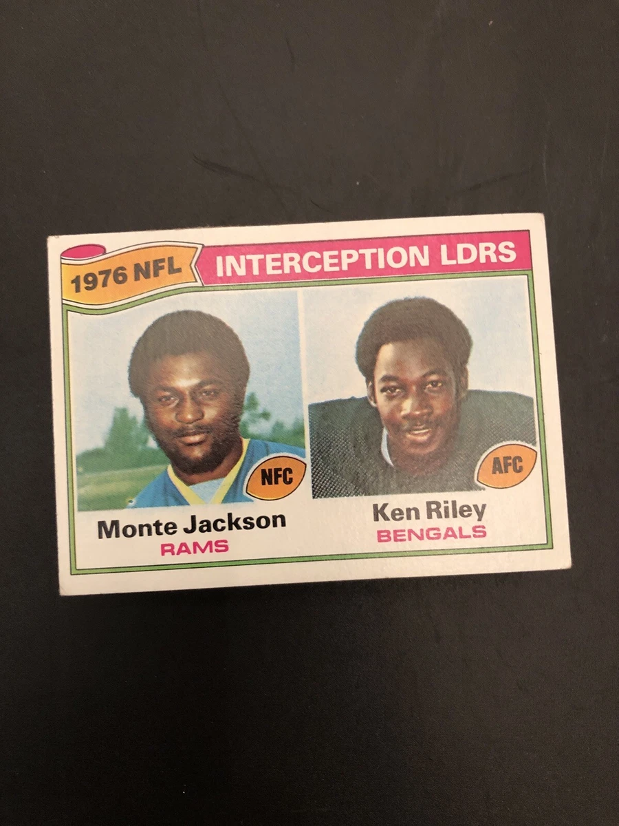 1977 TOPPS 1976 NFL INTERCEPTION LEADERS 5 Monte Jackson RAMS Ken