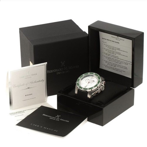 New In Box Bernhard H. Mayer White Stainless Steel Striker Men's Wristwatch 50mm - Picture 4 of 12