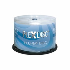 100 PlexDisc 6X 25GB Blank BD-R BDR Blu-Ray L...