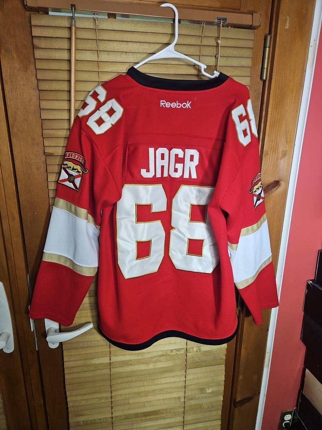 Reebok NHL Jaromir Jagr Florida Panthers Home Ice Hockey Jersey Fight