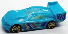 2012 HOT WHEELS TIME TRACKER #914 BLUE 1:64 DIECAST 3" RACE CAR W/ RED