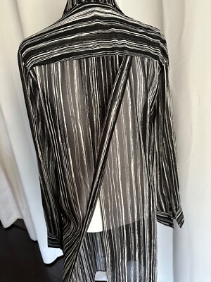 DKNY Long Sleeves Shirt Dress Button Front Lightweight Open Back & Side Black & | eBay DKNY Long Sleeves Shirt Dress Button Front Lightweight Open Back & Side Black & | eBay
