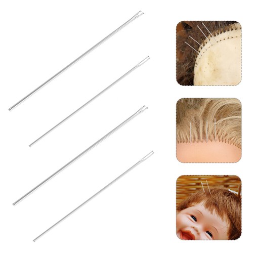 20 Pcs Doll Hair Transplant Tool Rehair Needle Large Eye Long Craft Baby