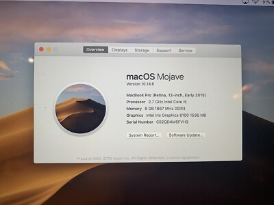 【箱付】MacBook Pro Retina,13-inch,Early2015 macbook pro retina 13-inch early 2015 | eBay