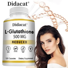 L-Glutathione Skin Whitening Capsules 500MG Anti-Aging Antioxidant Supplement