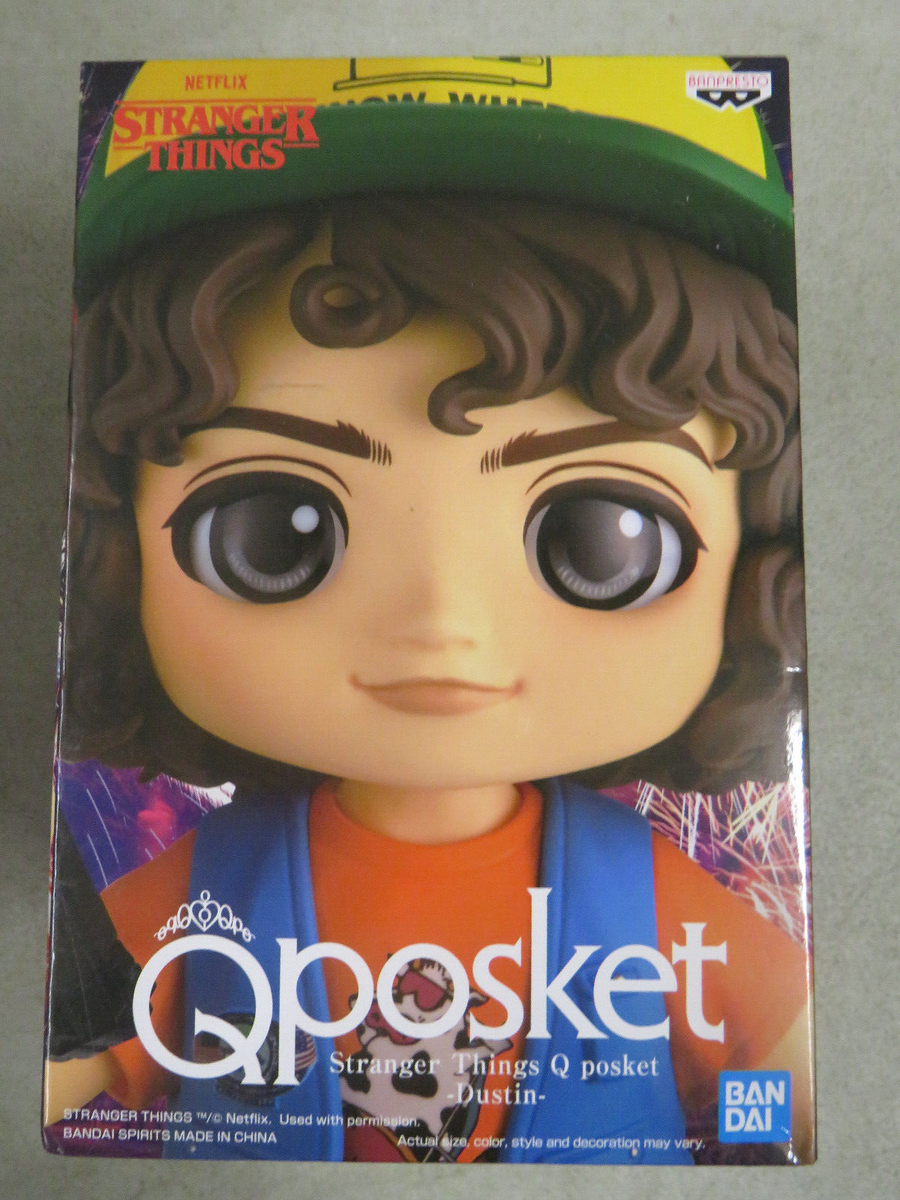 SEALED NIB 2021 STRANGER THINGS DUSTIN QPOSKET FIGURE BANDAI