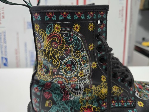 Botas Dr Martens 1460 Calavera 'Día de Muertos' EE. UU. 6M - Imagen 6 de 22