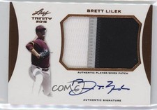 2015 Leaf Trinity Patch Auto Bronze Brett Lilek #PA-BL1 Patch Auto 2t7