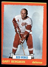 1973-74 TOPPS GARY BERGMAN DETROIT RED WINGS #65 VG/EX (PEN ON BACK)