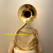 SOUSAPHONE 16"BELL PURE BRASS METAL IN GOLD POLISH MOUTHPC CASE BOX  FREE SHIP