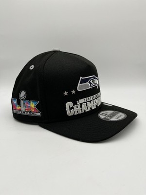 Seattle Seahawks 2025 NFC Champions Locker Room Trophy Snapback 9FIFTY Hat Men s