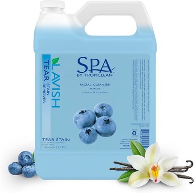 TropiClean SPA Tear Stain Remover for Dogs | Blueberry Facial Shampoo Tearless