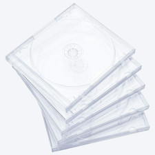 10.4 Mm Standard Single Clear CD Jewel Case with Assembled Clear Tray, 25 Pack
