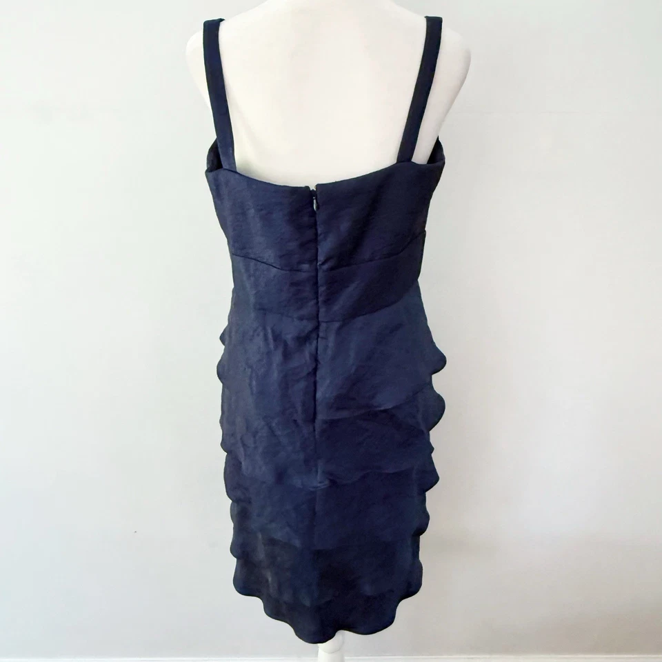 Vestido vintage Y2K con cuentas volantes pétalos para mujer 10 caprichosos hadas noche formal Foto 3 de 4