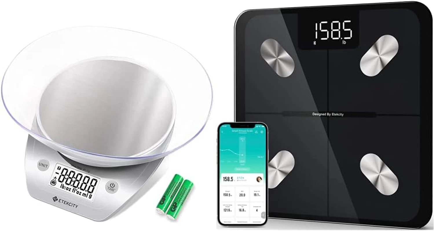Food Scale, 11Lb/0.1G and Smart Scale Digital Weight and Body Fat