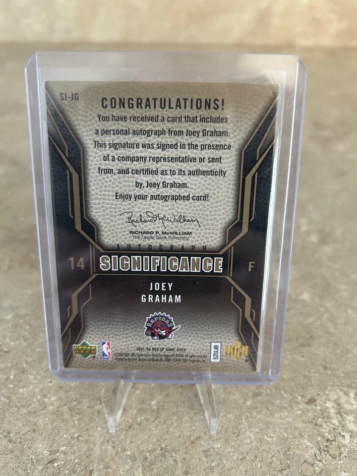 2007-08 SP Game Used Significance Auto Joey Graham #SI-JG Auto - Image 2 of 2